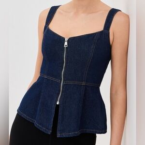 Reformation NWT Zeta Denim Top Size 4